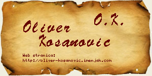 Oliver Kosanović vizit kartica